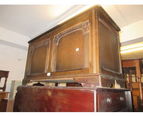 Reproduction oak two panel coffer