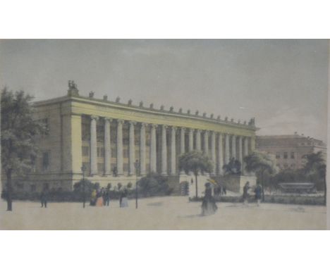 Das Konigliche Museum in Berlin, a lithograph; another German lithograph, Das Konigliche Schloss; and a small collection of p