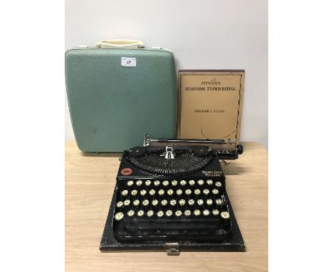 2 OLDER TYPEWRITERS WITH TYPEWRITING MANUAL