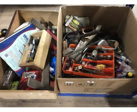 2x BOXES ASSORTED TOOLS