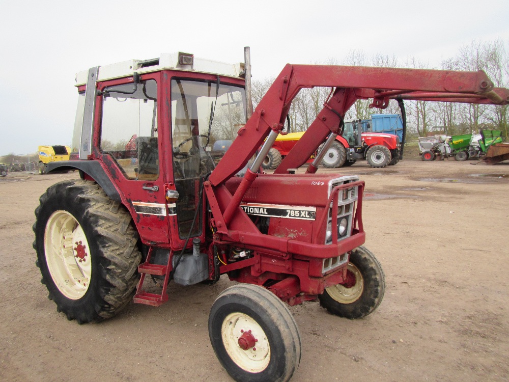 Case International 785 XL Tractor & Quickie Loader. Reg. No. B179 NKS