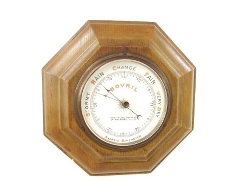 Advertising aneroid wall barometer, the 5" white dial inscribed Bovril, This is the Property of the Bovril Co Ltd, within a s