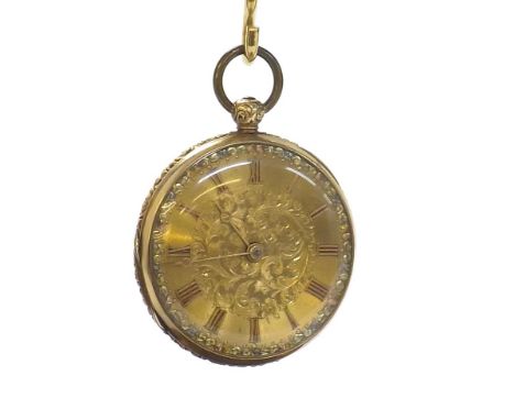 John Harrison, Liverpool 'Detached Lever' 18ct pocket watch, the three-quarter plate movement signed John Harrison, Liverpool