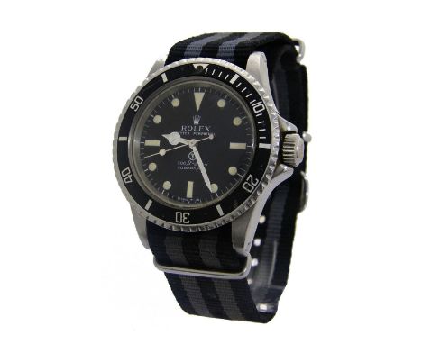 Rare Rolex Oyster Perpetual Submariner 'SBS' Military issue stainless steel wristwatch, ref. 5513/5517 (Double Reference Mode