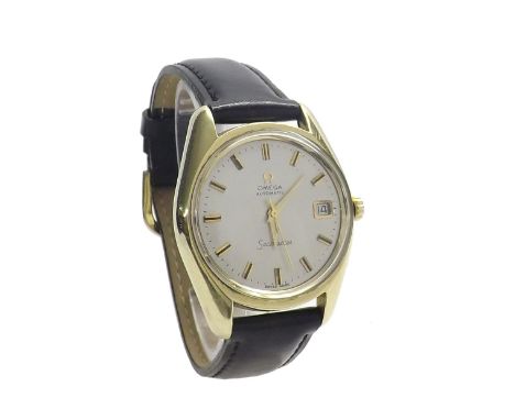 Omega Seamaster automatic gold plated and stainless steel gentleman's wristwatch, circa 1970, ref. 166 067, circular silvered