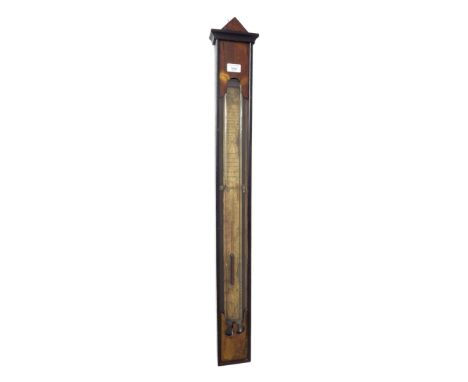 Old Dutch barometer/thermometer signed I.H. Arzoni, Leeuwarden, in need of restoration