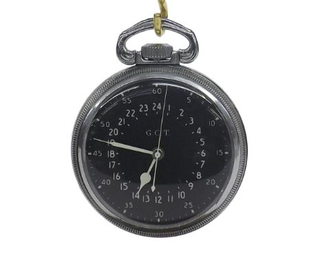 Hamilton Watch Co. U.S. Government issue navigational 'G.C.T' pocket watch, ref. 4992B, signed 22 jewel adjusted temperature 