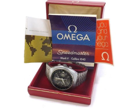 Omega Speedmaster Mark V automatic stainless steel gentleman's bracelet watch, circa 1978, ref. 176.0012, cal. 1045 17 jewel 