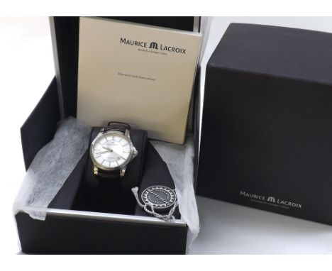 Maurice Lacroix Pontos automatic stainless steel gentleman's wristwatch, ref. PT6048, no. AK48945, circular silvered dial wit