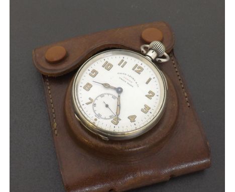 Zenith silver (0.925) lever pocket watch, signed movement, no. 2845365, the dial branded 'Favre-Leuba & Co' with Arabic numer