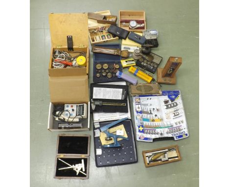 Quantity of electrical testing instruments, also various other cased tools etc