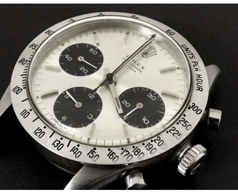 Rare and fine Rolex Cosmograph Daytona chronograph stainless steel gentleman's bracelet watch, ref. 6239, circa 1966, serial 