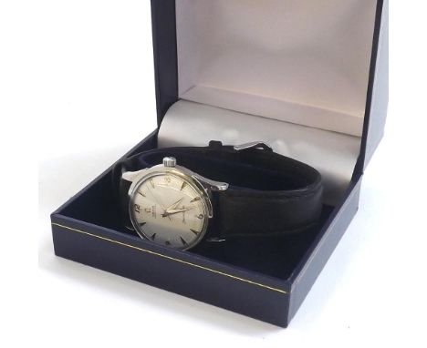 Omega Seamaster 'Bumper' automatic stainless steel gentleman's wristwatch, circa 1952/53, ref. 2635-3, silvered dial with Ara