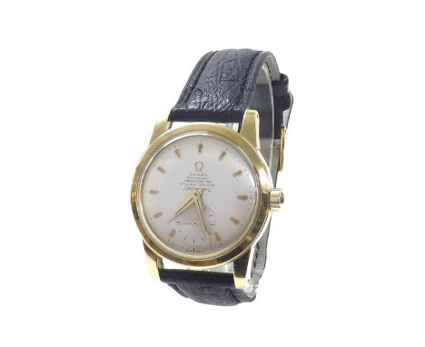 Omega Seamaster 18ct Chronometer 'Bumper' automatic gentleman's wristwatch, ref. 2576 2518, circa 1950/51, silvered dial with