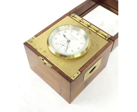 Good German marine chronometer, the 3.5" silvered dial inscribed Marine-Quartz, Wempe Chronometerwerke, Hamburg, no. 13517, w