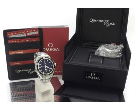 Omega Seamaster Professional Planet Ocean 'Quantum of Solace 007' Co-Axial Chronometer stainless steel gentleman's bracelet w