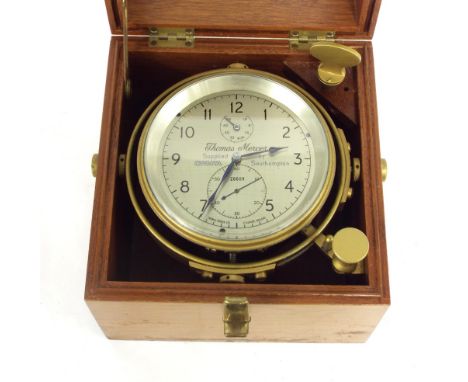 Good two day marine chronometer, the 3.75" silvered dial signed Thomas Mercer, Supplied by Campa, Southampton, no. 28609, wit