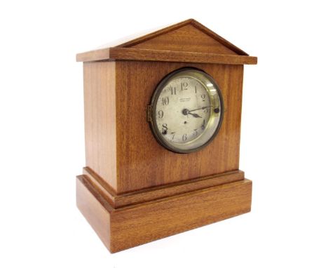 Mahogany Seth Thomas 'Sonora Chime' two train mantel clock, within a stepped case, 14" high
