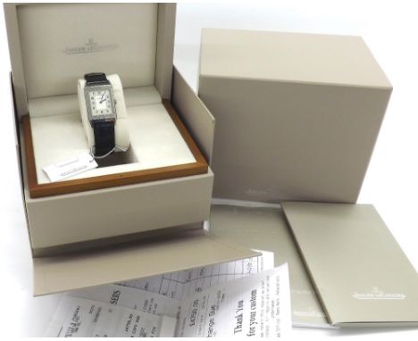 Jaeger-LeCoultre Reverso Grande Ultra Thin gentleman's stainless steel wristwatch, ref. 277.8.62, circa 2012, serial no. 2805