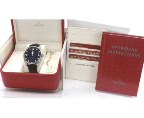Omega Seamaster Aqua Terra Railmaster XXL Chronometer stainless steel gentleman's wristwatch, ref. 28065237, circa 2005, blac