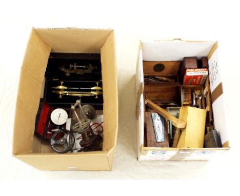 Quantity of good various clockmaking tools and instruments, including depthing gauge, hand drill and various other boxed inst