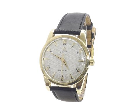 Omega Seamaster 14ct 'Bumper' automatic gentleman's wristwatch, ref. 2577, movement serial no. 13369950, circa 1950/51, textu