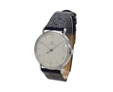 Rolex Chronometre 1940s stainless steel gentleman's wristwatch, ref. 4222, circa 1944, serial no. 275xxx, silvered dial with 