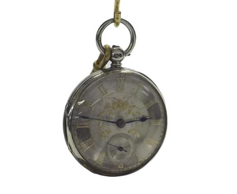 Silver fusee lever pocket watch, London 1857, the movement signed J. Parkinson, Barnp. no. 1547, with foliate engraved balanc