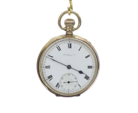 Thomas Russell, Liverpool 9ct lever pocket watch, Birmingham 1919, signed 15 jewel gilt frosted movement, no. 316508, signed 