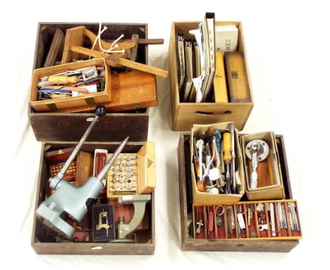 Large quantity of miscellaneous workshop hand tools and instruments etc; also a small quantity of workshop catalogues and man