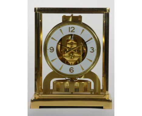 Jaeger-LeCoultre Atmos mantle clock: c1960-70, the open 526/5 calibre movement with visible escapement with torsion pendulum,