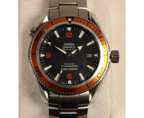 An Omega Seamaster Professional Co-Axial Chronometer 600m Planet Ocean stainless steel gentleman's wrist watch c.2012, Ref. 2