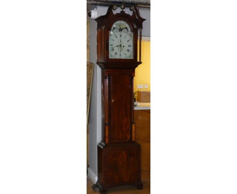 Geo. B. Booth, Selby, a Victorian mahogany 8 day longcase clock, the 13" dial with subsidiary seconds dial, date aperture and