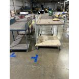 6 Assorted Utility Tables/Carts, Varying sizes and conditions