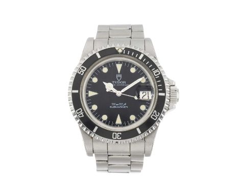 Tudor A Prince Oysterdate Submariner "Lollipop" bracelet watch. Circa 1984Case: Signed. Stainless steel. Reference 76100. Ser