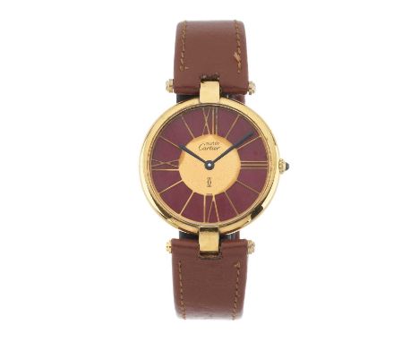 Cartier A Must De Cartier Vendôme wrist watchCase: Signed. Silver-gilt. French assay marks. Reference 17. Serial 10xxxx. Leng