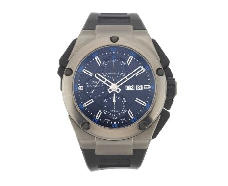 IWC An Ingenieur Doppelchronograph wrist watch. Circa 2016Case: Signed. Titanium. Reference IW376501. Serial 38xxxxx. Length: