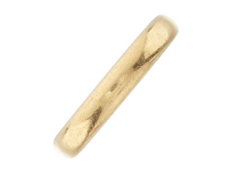 A mid 20th century 22ct gold wedding band ring, hallmarks for London 1951, ring size I1/2, 4.6gOverall good conditionModerate