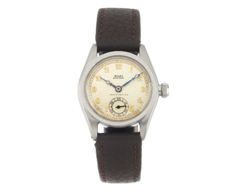 Rolex An Oyster wrist watchCase: Signed. Stainless steel. Numbered 69xxx. Length: 35.4mm. Width: 29.3mmMovement: Signed. Manu