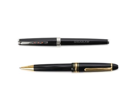 Montblanc, a Meisterstuck LeGrand ballpoint pen, gold-plated, in box, together with a Pix rollerball (2)Serial number MAHPWQZ