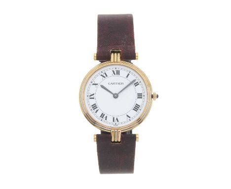 Cartier An unusual modified shop display Must De Cartier wrist watchCase: Signed. Gold plated. Numbered 81xxxxxx. Tri-colour 