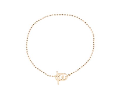 Gucci, an 18ct gold Running G toggle bracelet, signed Gucci, hallmarks for London, stamped Made In Italy, Au750, length 18cm,