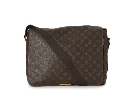 Louis Vuitton, a monogram Abbesses messenger bag, crafted from the maker's monogram coated canvas exterior, with vachetta tan
