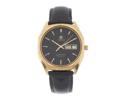 Omega A Seamaster day-date wrist watchCase: Signed. Gold plated. Numbered 196.0126. Stainless steel case back. Length: 40.4mm