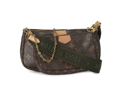 Louis Vuitton, a monogram Multi Pochette Accessoires handbag, featuring two monogram-coated canvas pouches, a classic and a m