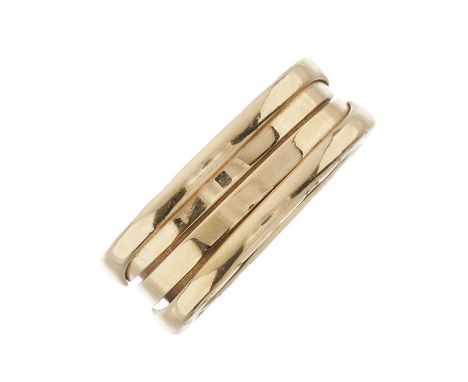 Bulgari, an 18ct gold B.Zero1 band ring, signed Bulgari, Italian marks, Bulgari size 57, ring size O1/2, with maker's case, 1