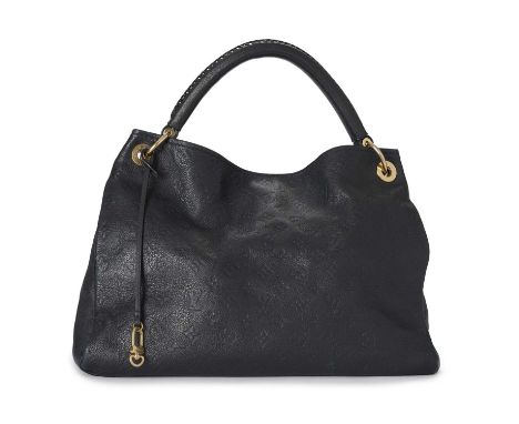 Louis Vuitton, an Empreinte Artsy MM handbag, featuring the maker's monogram embossed navy leather exterior, with polished go