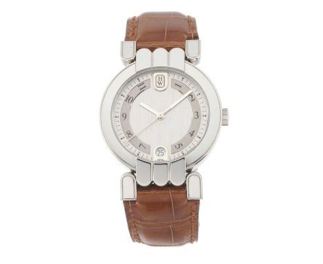 Harry WinstonA Premier wrist watchCase: Signed. Platinum. Common Control Mark. Numbered No. 00xx. Exhibition case back. Lengt