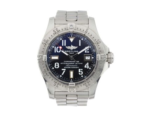 Breitling An Avenger Seawolf bracelet watch. Circa 2012Case: Signed. Stainless steel. Reference A17330. Serial 14xxxxx. Lengt