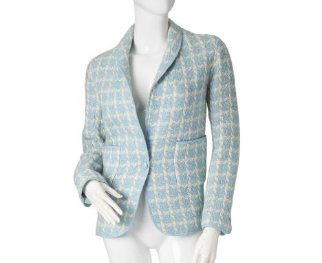 Chanel, a vintage 1996 wool blazer, from the Spring 1996 Collection by Karl Lagerfeld, designed with a shawl collar, two exte